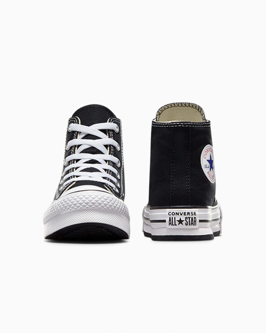 Girls' Converse Chuck Taylor All Star Lift High Top Platform Shoes Black / White / Black | AU 0864EY